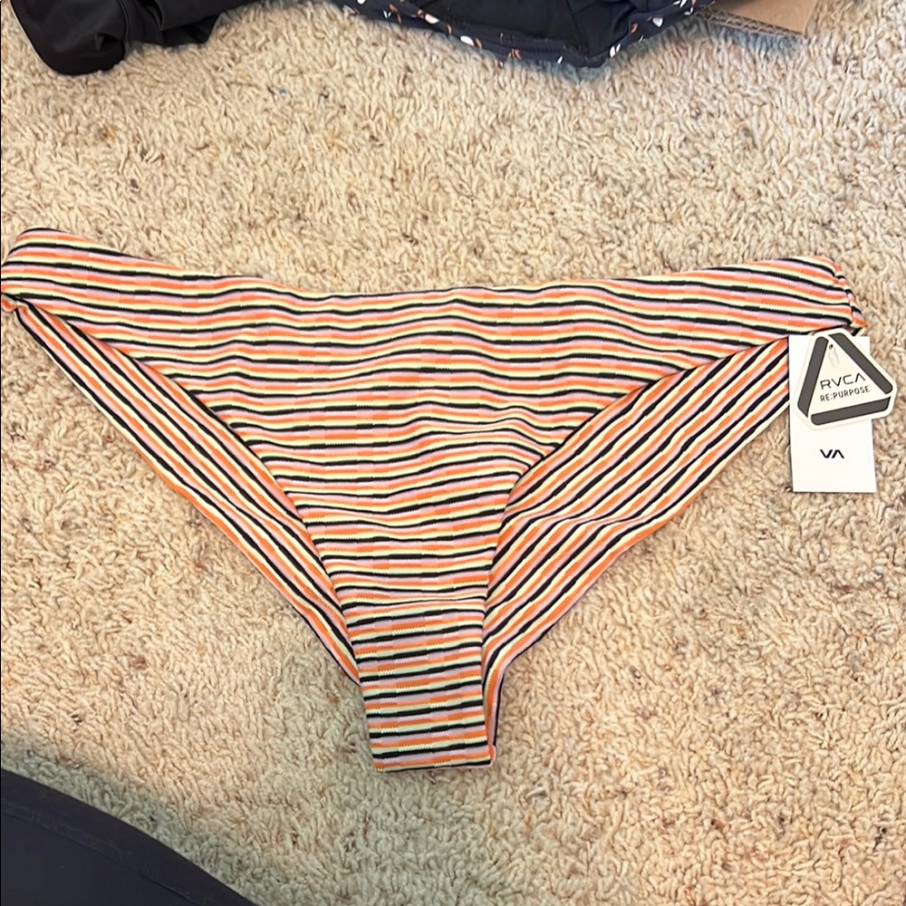 RVCA Striped Bikini Bottom